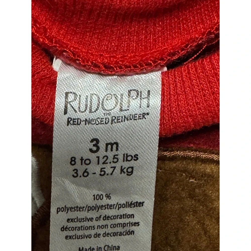 Rudolph the Red Nosed Reindeer‎ Baby Pajamas Red Black Buffalo Check Fleece 3m